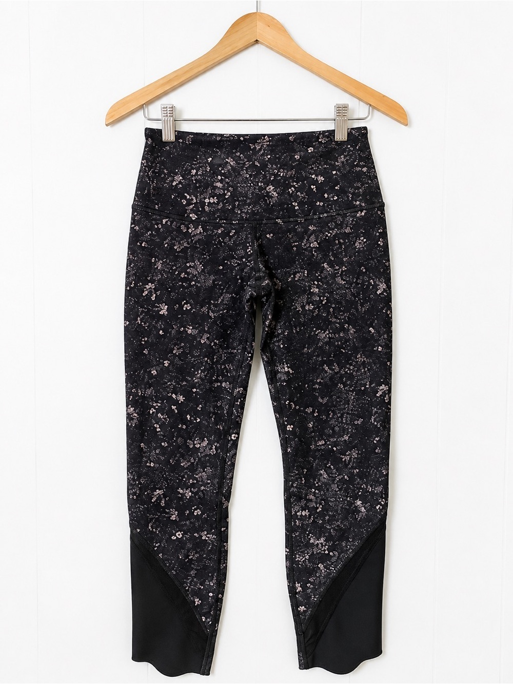 Lululemon Wunder Under High Rise Crop Floral Mesh Leggings Size 4